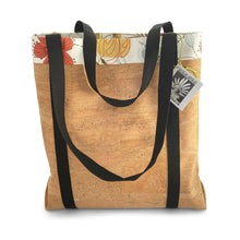 Load image into Gallery viewer, Cork market bag with lining and extra-long straps by Tallulah ArtHead

