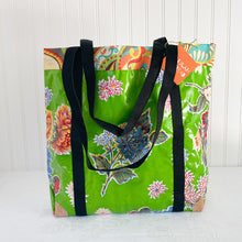 Load image into Gallery viewer, Market bag in green oilcloth
