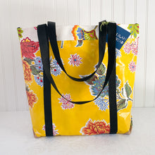 Load image into Gallery viewer, Market bag in yellow oilcloth
