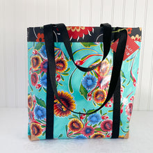 Load image into Gallery viewer, Market bag in mint green oilcloth
