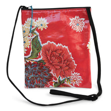 Load image into Gallery viewer, Red oilcloth cross-body bag with lanyard strap from Tallulah Art•Head
