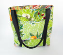 Oilcloth Market Tote / Green floral