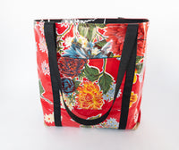 Oilcloth Market Tote / Red