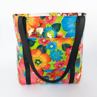 Oilcloth Market Tote / Green Tropical