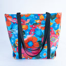 Oilcloth Market Tote / Blue Tropical