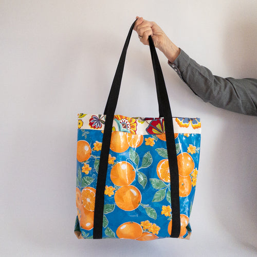 Oilcloth Market Tote / Oranges