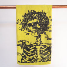 Load image into Gallery viewer, Skeleton and Roses Tea Towel
