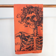 Load image into Gallery viewer, Skeleton and Roses Tea Towel
