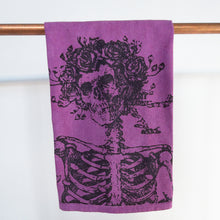 Load image into Gallery viewer, Skeleton and Roses Tea Towel
