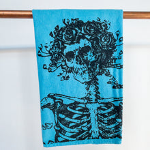 Load image into Gallery viewer, Skeleton and Roses Tea Towel
