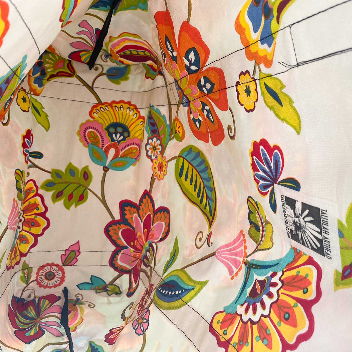 Oilcloth Market Tote / Butterflies