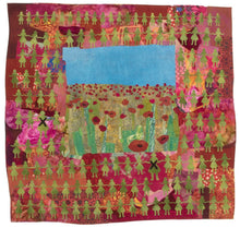Load image into Gallery viewer, Battlefield, stitched textile collage
