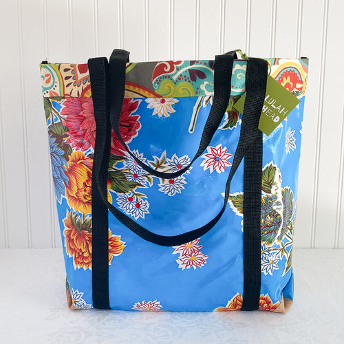 Oilcloth Market Tote / Turquoise
