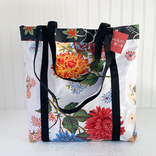 Oilcloth Market Tote / White