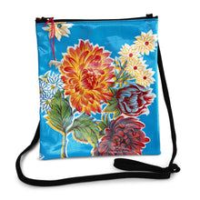 Load image into Gallery viewer, Turquoise oilcloth cross-body bag with lanyard strap from Tallulah Art•Head
